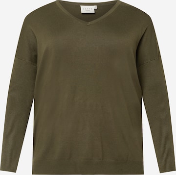 KAFFE CURVE Sweater 'Machi' in Green: front