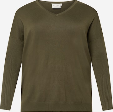 Pull-over 'Machi' KAFFE CURVE en vert : devant