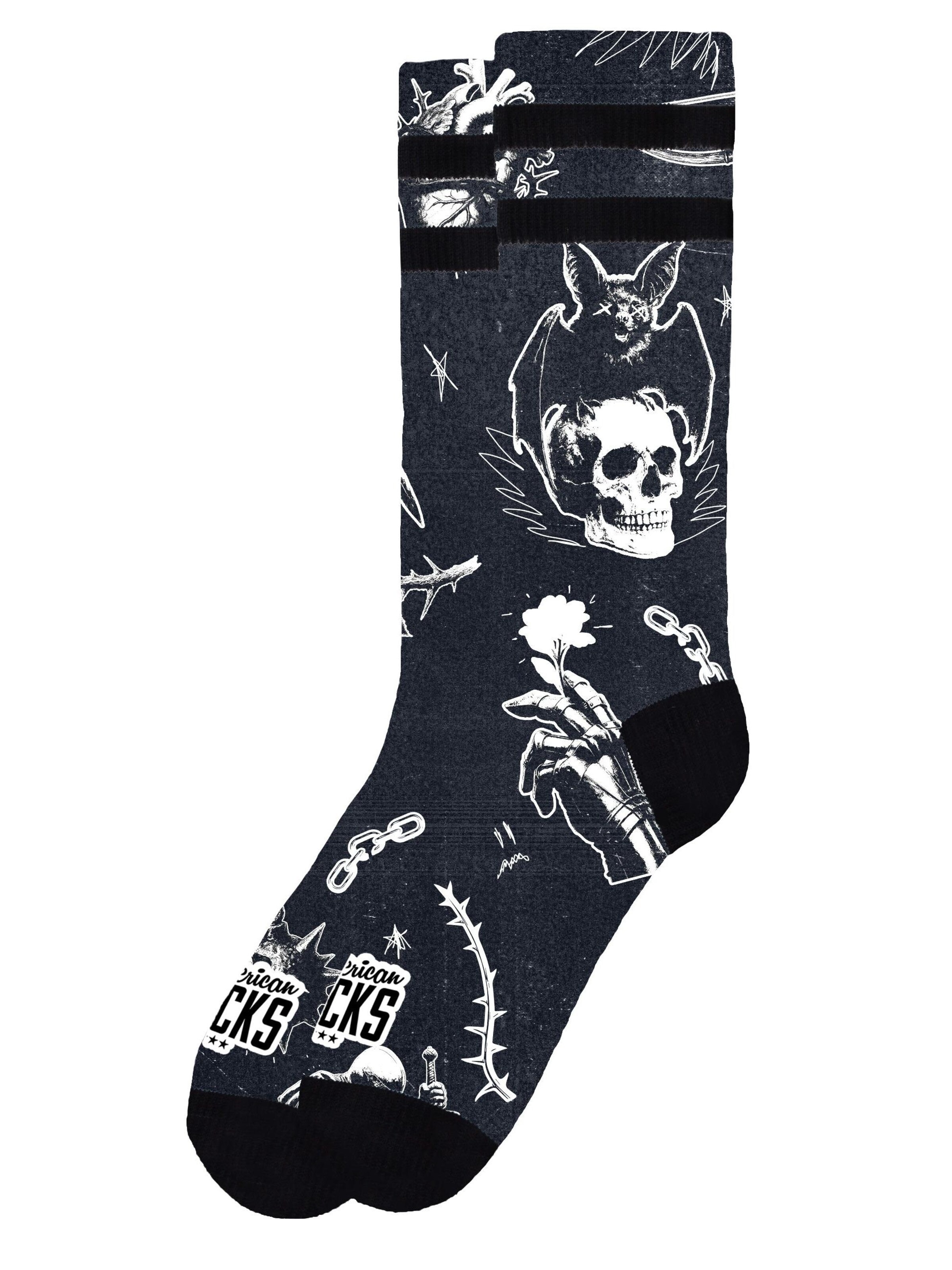 American Socks Socken 'Dark Fantasy'‌‌‌‌‌‌ in Schwarz: Vorderseite