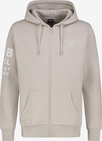 Sublevel Zip-Up Hoodie in Beige: front
