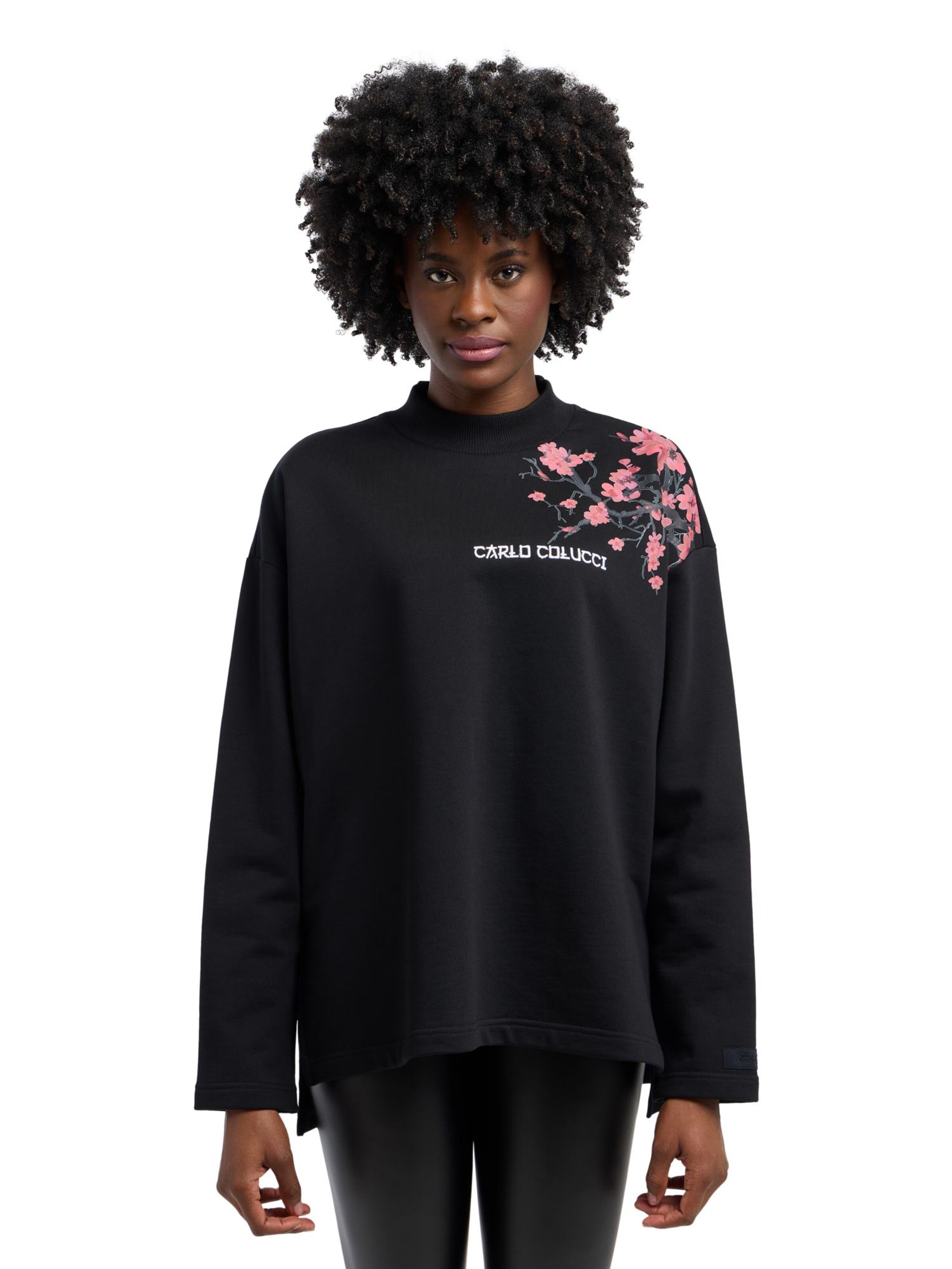 Carlo Colucci Sweatshirt 'Dragogna' in Zwart