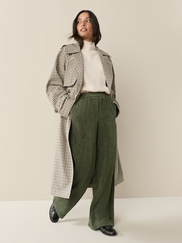 Next Široke hlačnice Hlače | zelena barva