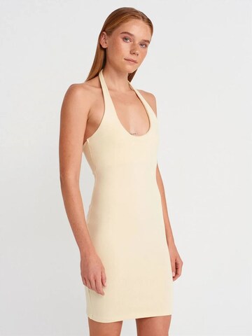 Dilvin Dress in Beige: front