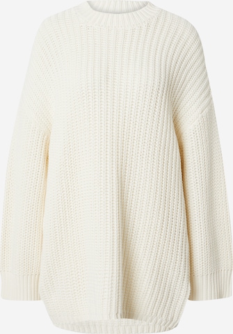 PIECES - Pullover oversized 'JANNI' em branco: frente