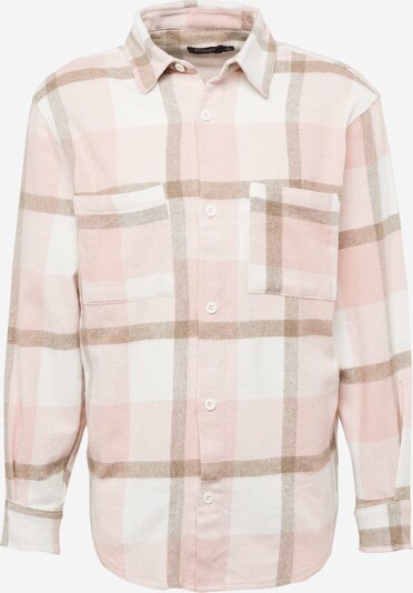 BURTON MENSWEAR LONDON Button Up Shirt in Light beige / Pastel pink / Off white, Item view