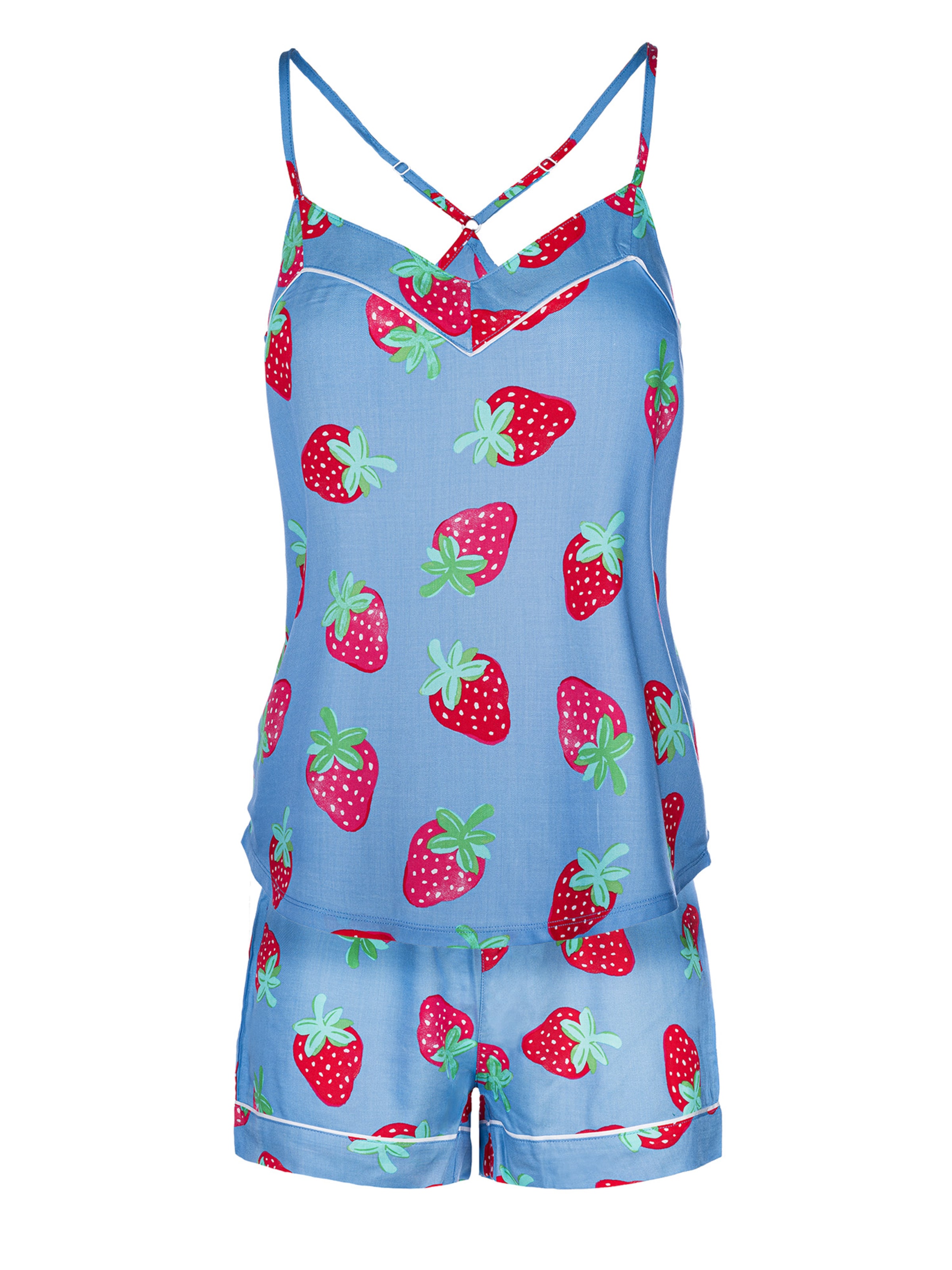 PJ Salvage Shorty 'Farmers Market' in Blue: front