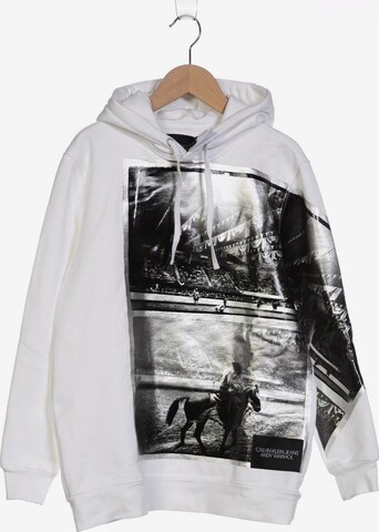 Calvin Klein Jeans Sweatshirt & Zip-Up Hoodie in XS in White: front