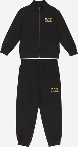 EA7 Emporio Armani Облекло за бягане в черно: отпред