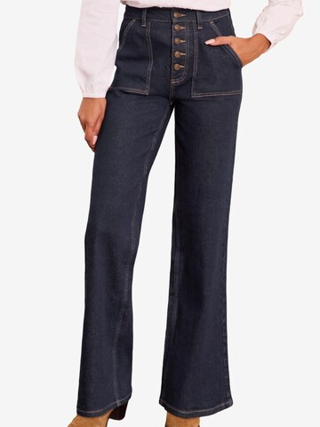 love & roses Wide Leg Jeans in Blau: Vorderseite