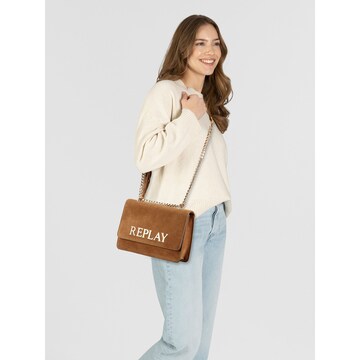 Borsa a tracolla di REPLAY in marrone: frontale