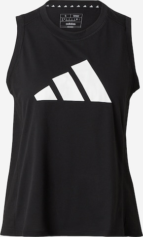 T-shirt fonctionnel ADIDAS PERFORMANCE en noir : devant