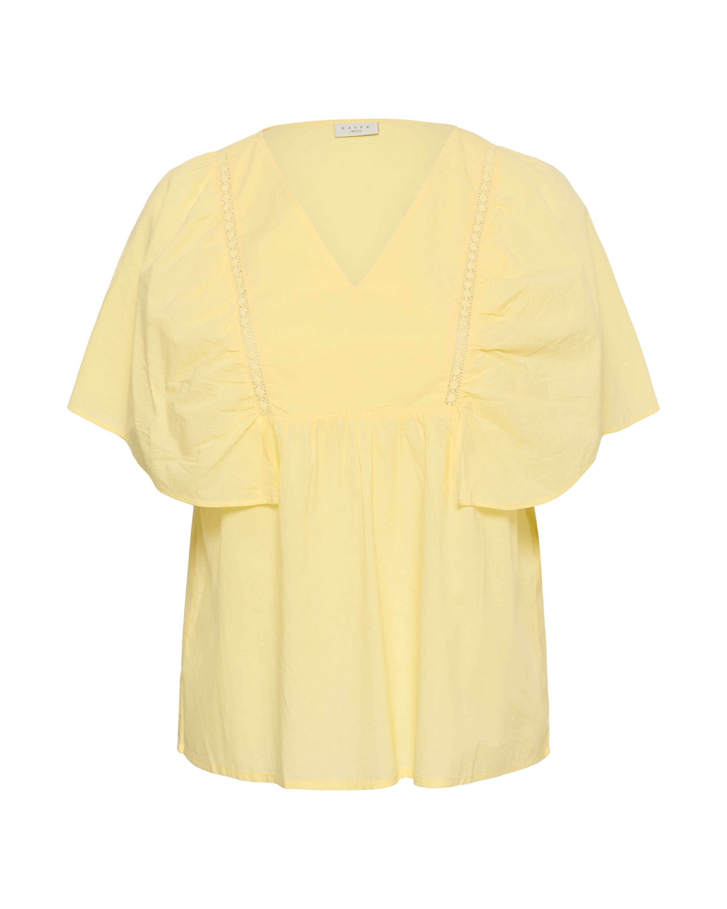 KAFFE CURVE Blusa 'KCKarlia' em amarelo, Vista do artigo