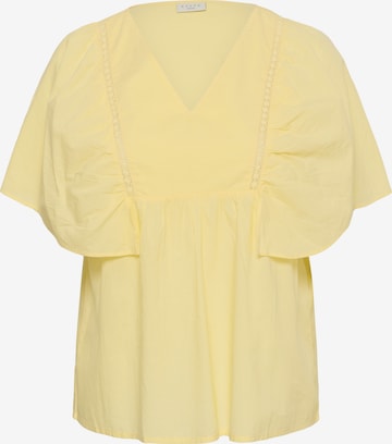 KAFFE CURVE - Blusa 'KCKarlia' em amarelo: frente