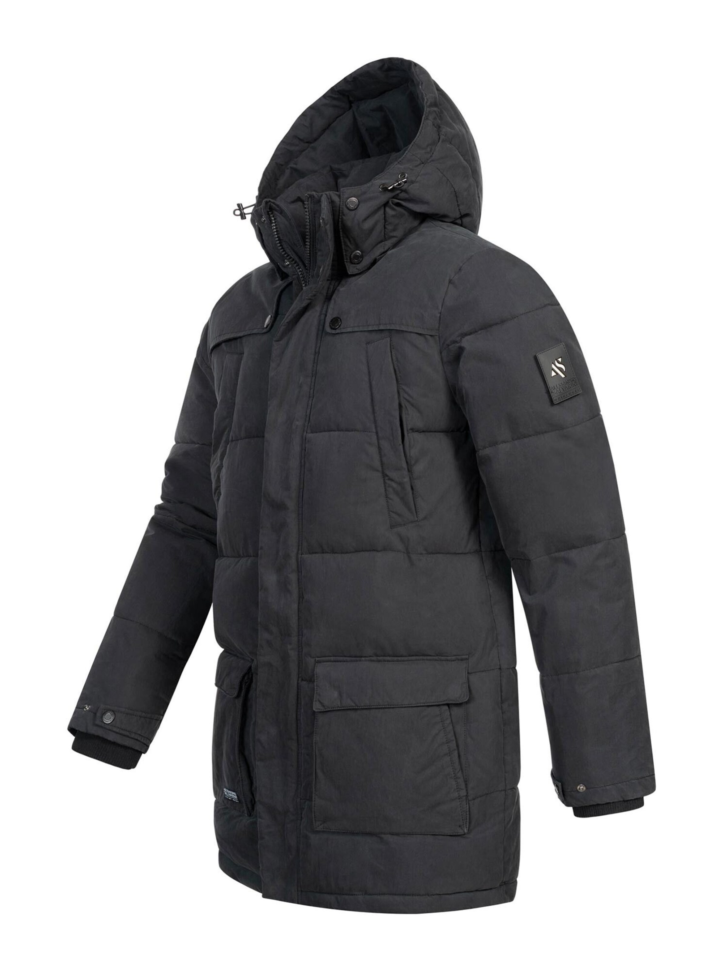 Alessandro Salvarini Winter jacket 'AS458' in Black