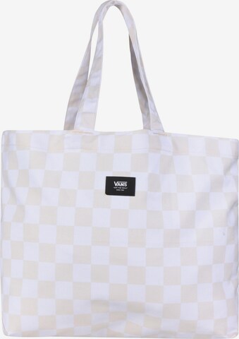VANS Shopper 'Checkerboard Day 21 Tote' in Beige: front
