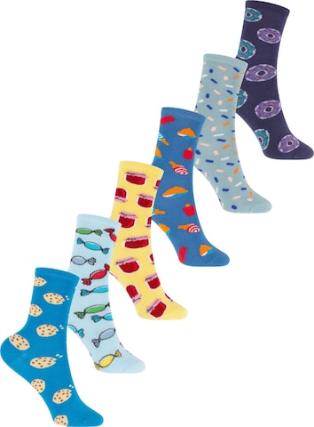 footstar Socks 'Funny Socks' in Blue: front