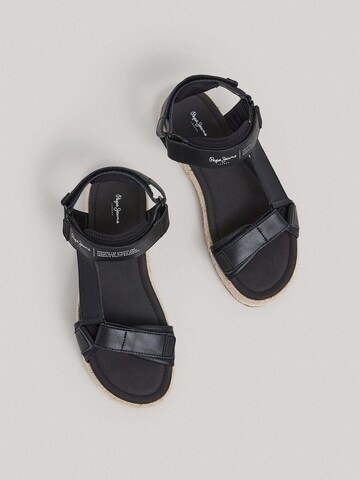 Pepe Jeans Sandale 'SUNSET SAVAGE' in Schwarz