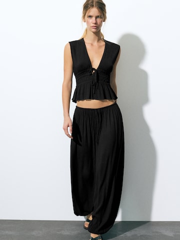 Pull&Bear Tapered Hose in Schwarz
