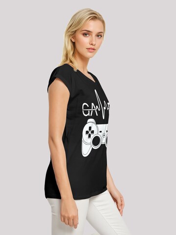 T-shirt 'Gamer Heartbeat' F4NT4STIC en noir