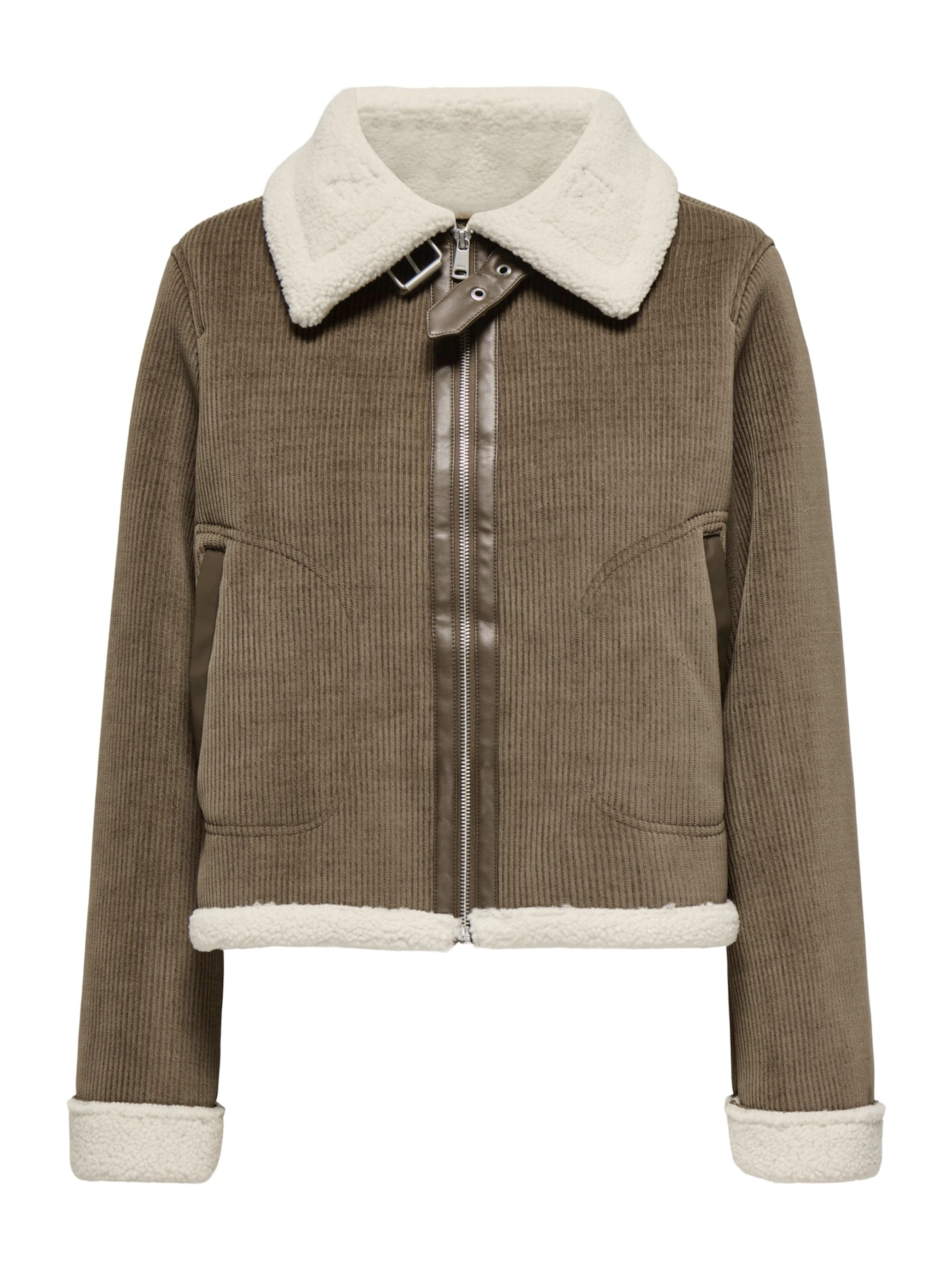 ONLY Přechodná bunda – hnědá: přední strana