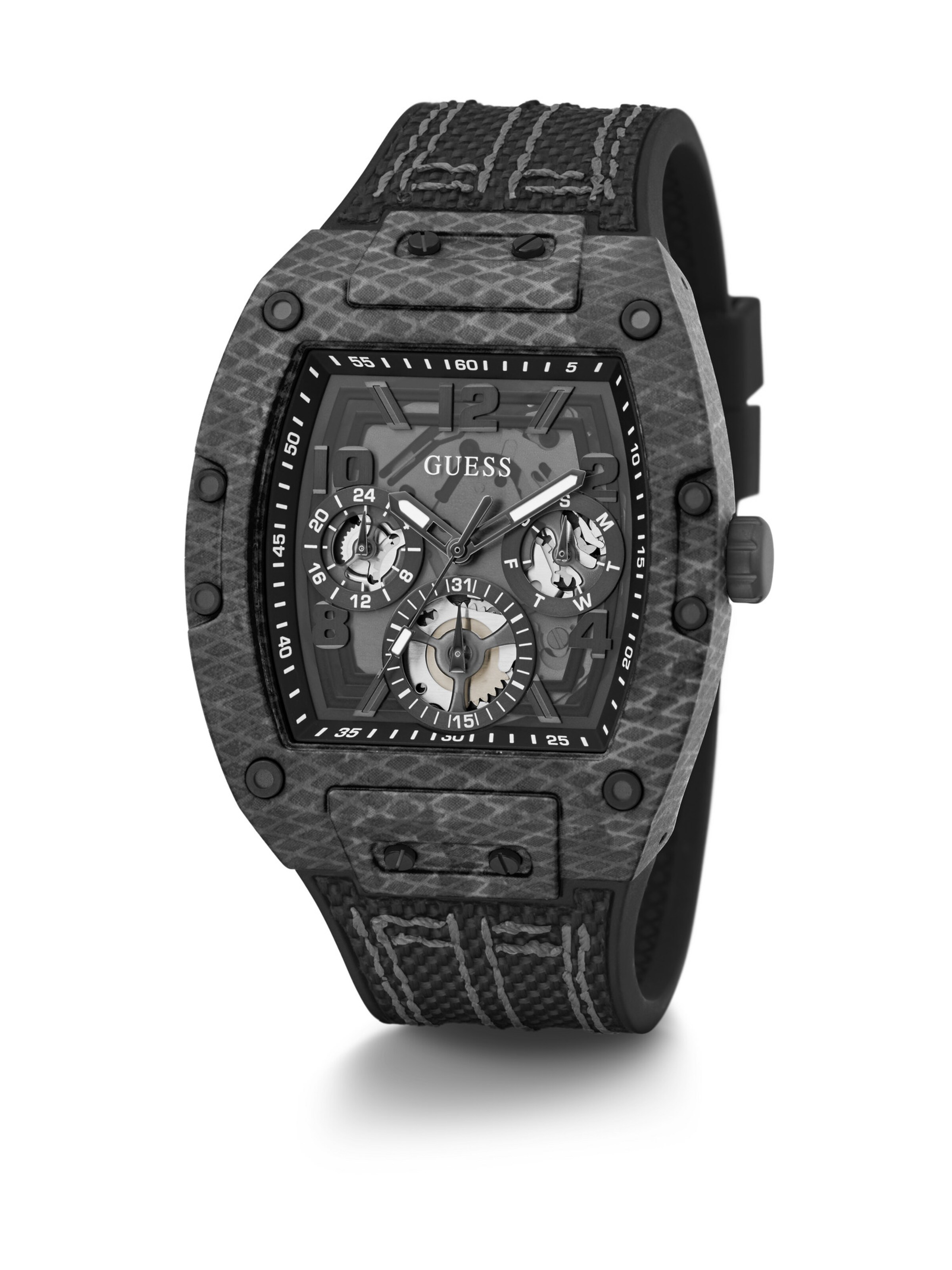 GUESS Uhr 'PHOENIX' in Schwarz