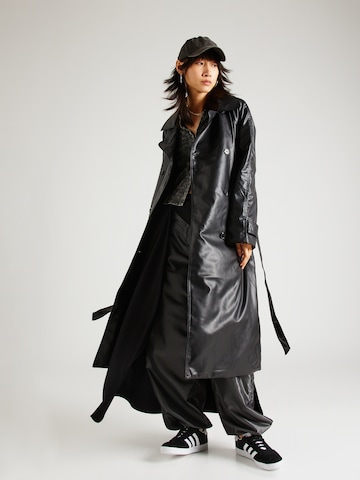 Monki Between-Seasons Coat in Black