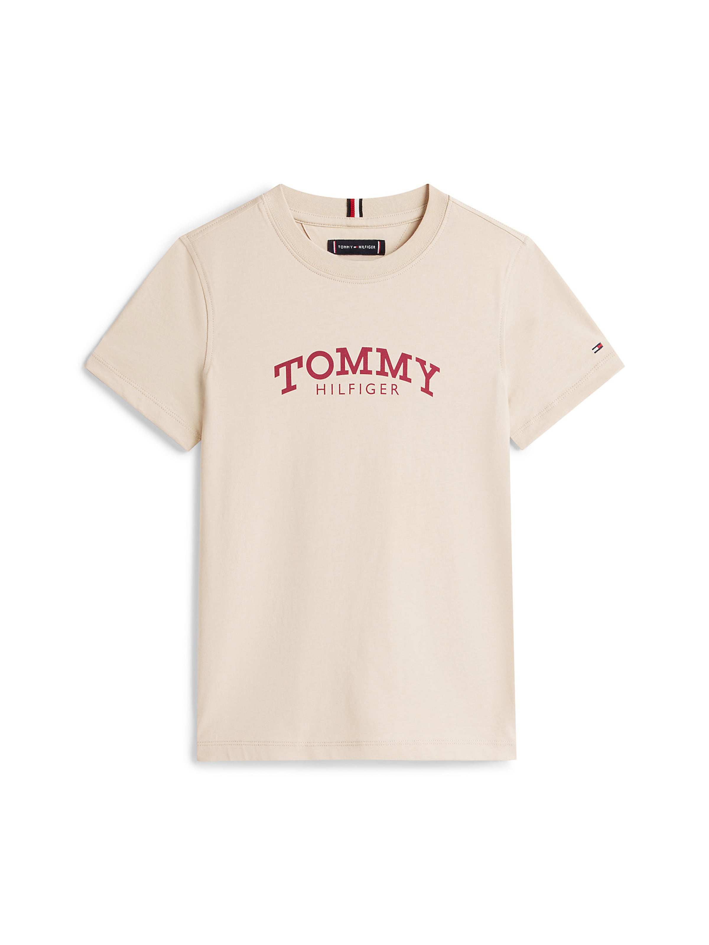 T-Shirt TOMMY HILFIGER en beige : devant