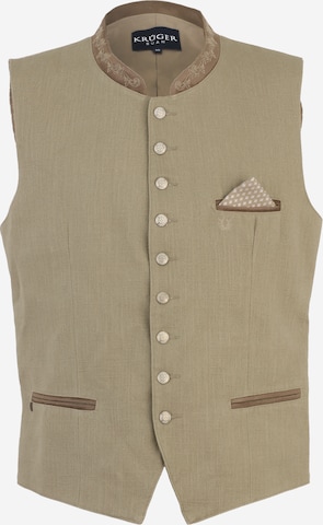 zaļš Krüger Buam Tradicionālā veste: no priekšpuses