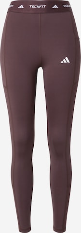 Pantaloni sportivi 'STASH' di ADIDAS PERFORMANCE in marrone: frontale