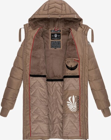 NAVAHOO Winter Coat 'Alpenveilchen' in Brown