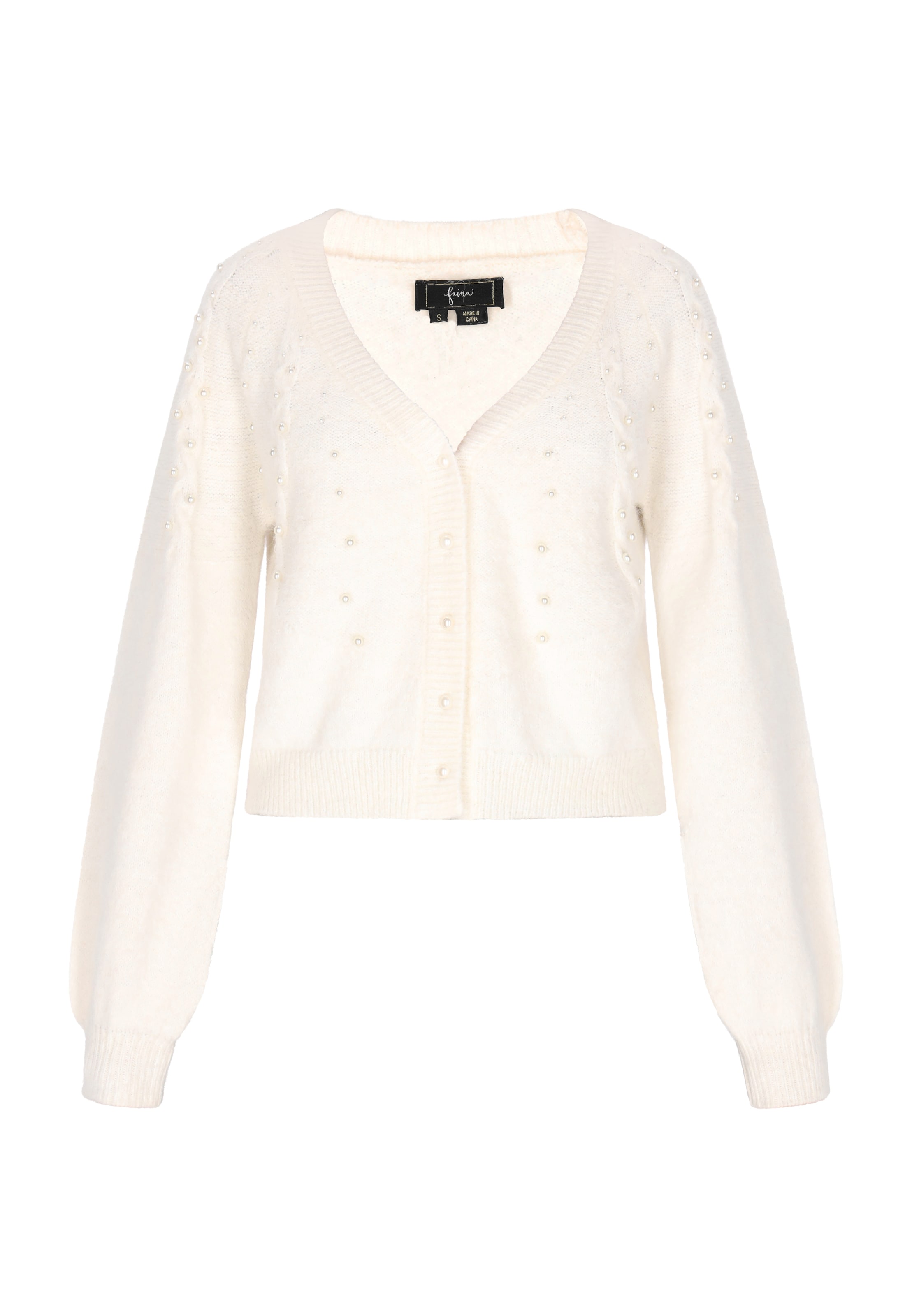 Cardigan faina en blanc : devant