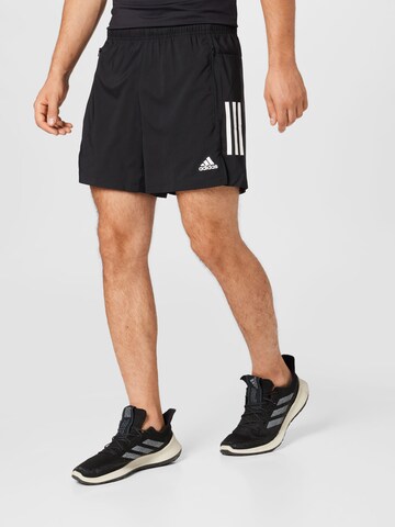 ADIDAS SPORTSWEAR Regular Workout Pants in Black: front