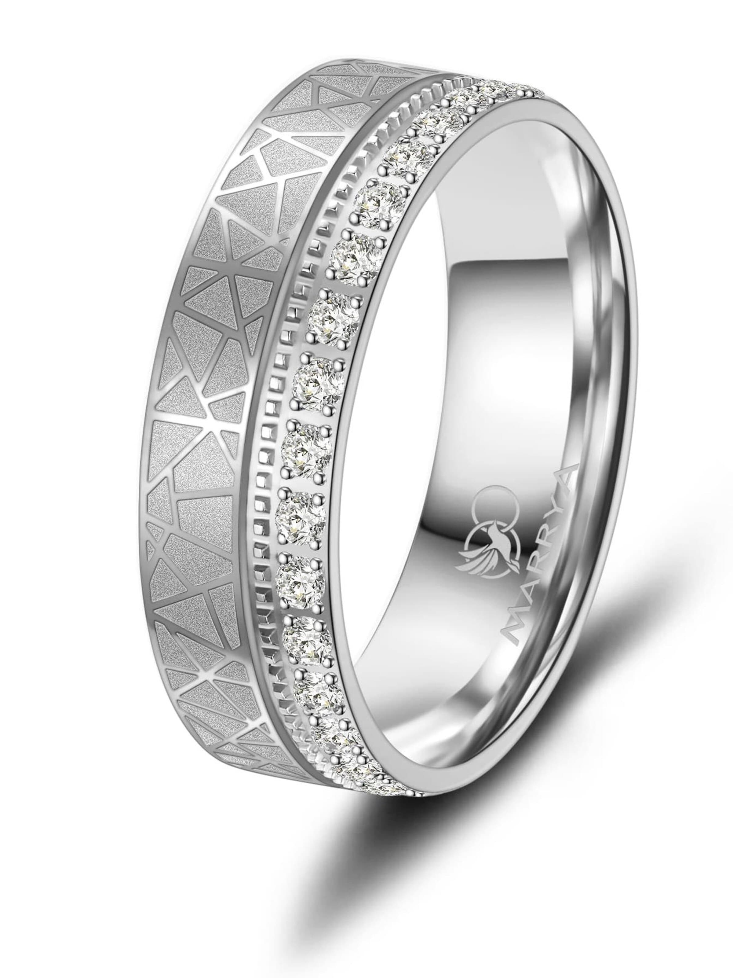 MARRYA Ring 'MARRYA ES-38 Ehering aus Edelstahl - Silberfarben' i silver