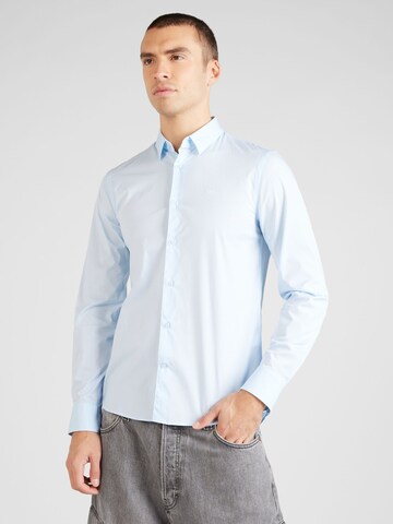 Calvin Klein Slim fit Button Up Shirt in Blue: front