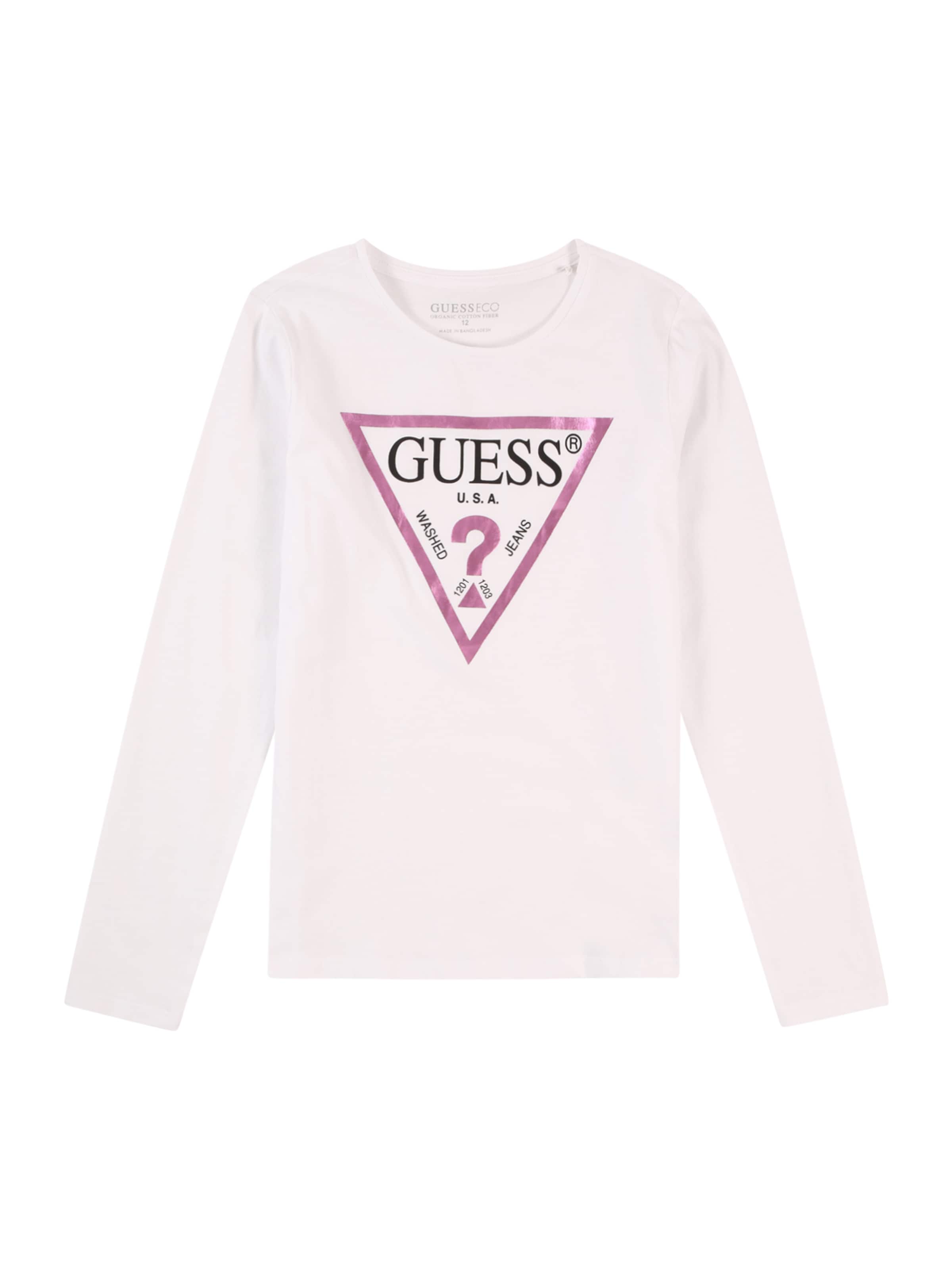 GUESS - Camiseta en blanco: frente