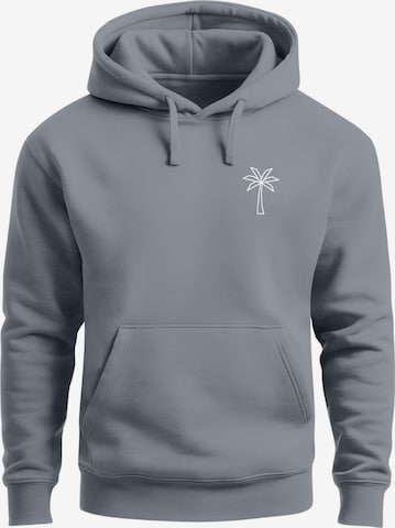 Neverless Sweatshirt 'Palme Polygon' in Grau: Vorderseite