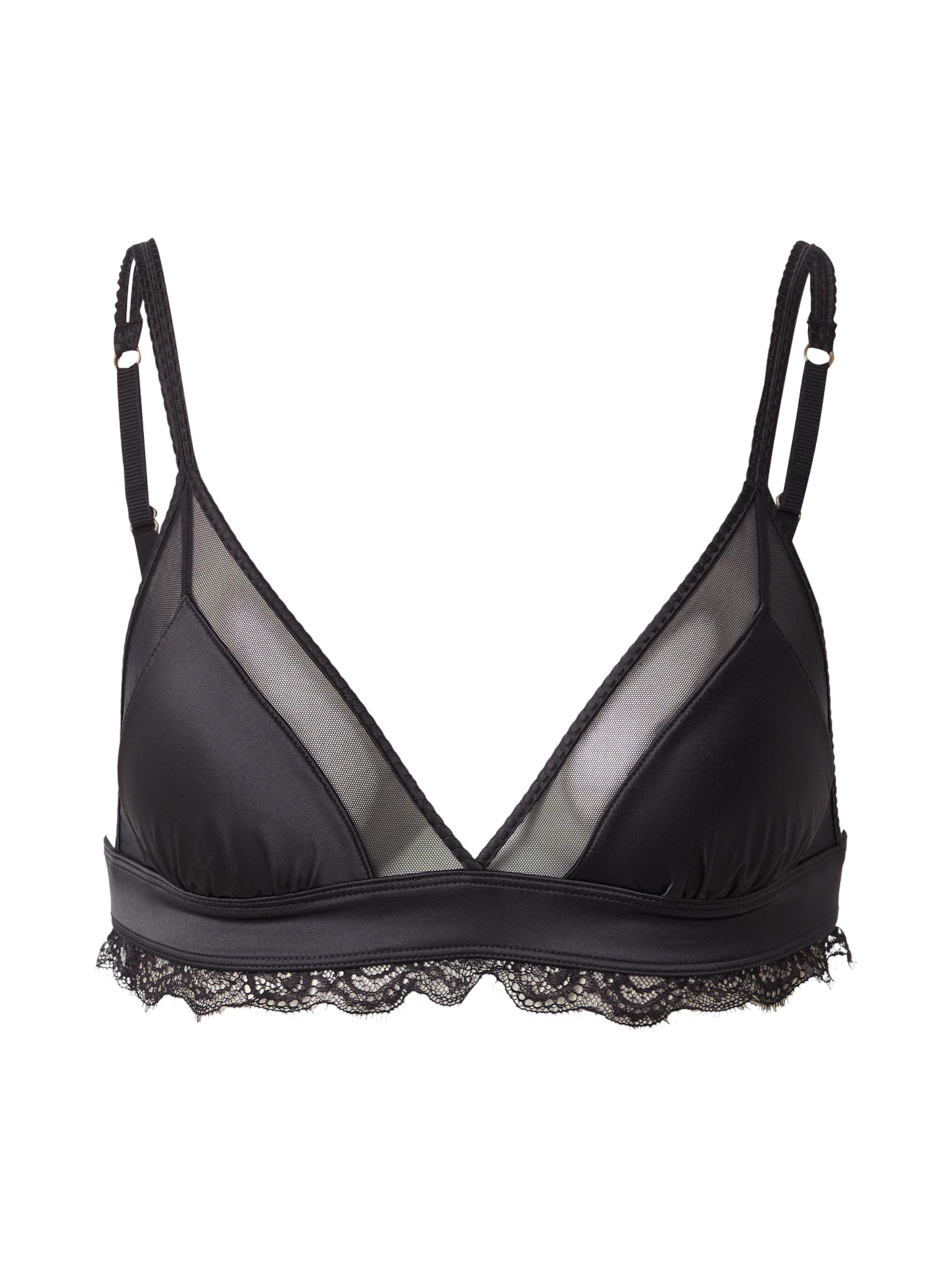 LOVE Stories Kolmnurk Rinnahoidja 'Jane M', värv must: eest vaates