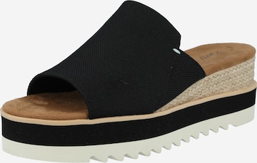 TOMS Mules 'DIANA' in Black: front
