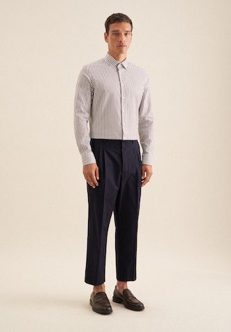SEIDENSTICKER Regular fit Button Up Shirt 'SMART CLASSICS' in Brown