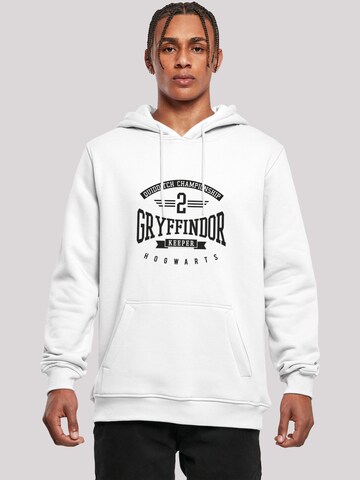 F4NT4STIC Sweatshirt 'Harry Potter Gryffindor Keeper' in Wit: voorkant