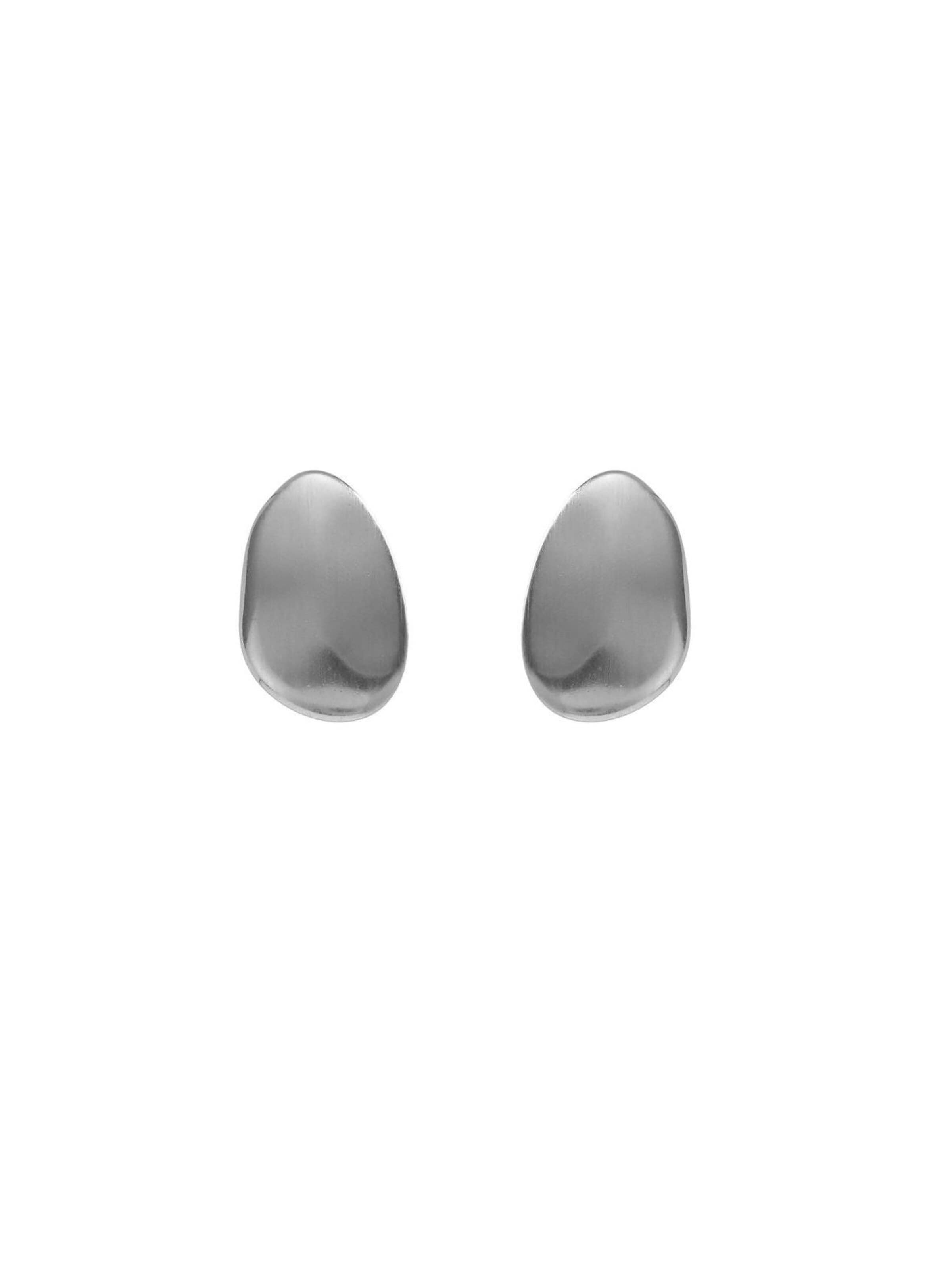 DNSK Copenhagen Øreringe 'KLARA Waterproof Silver Stainless Steel Post Earrings - Brushed Finish' i sølv