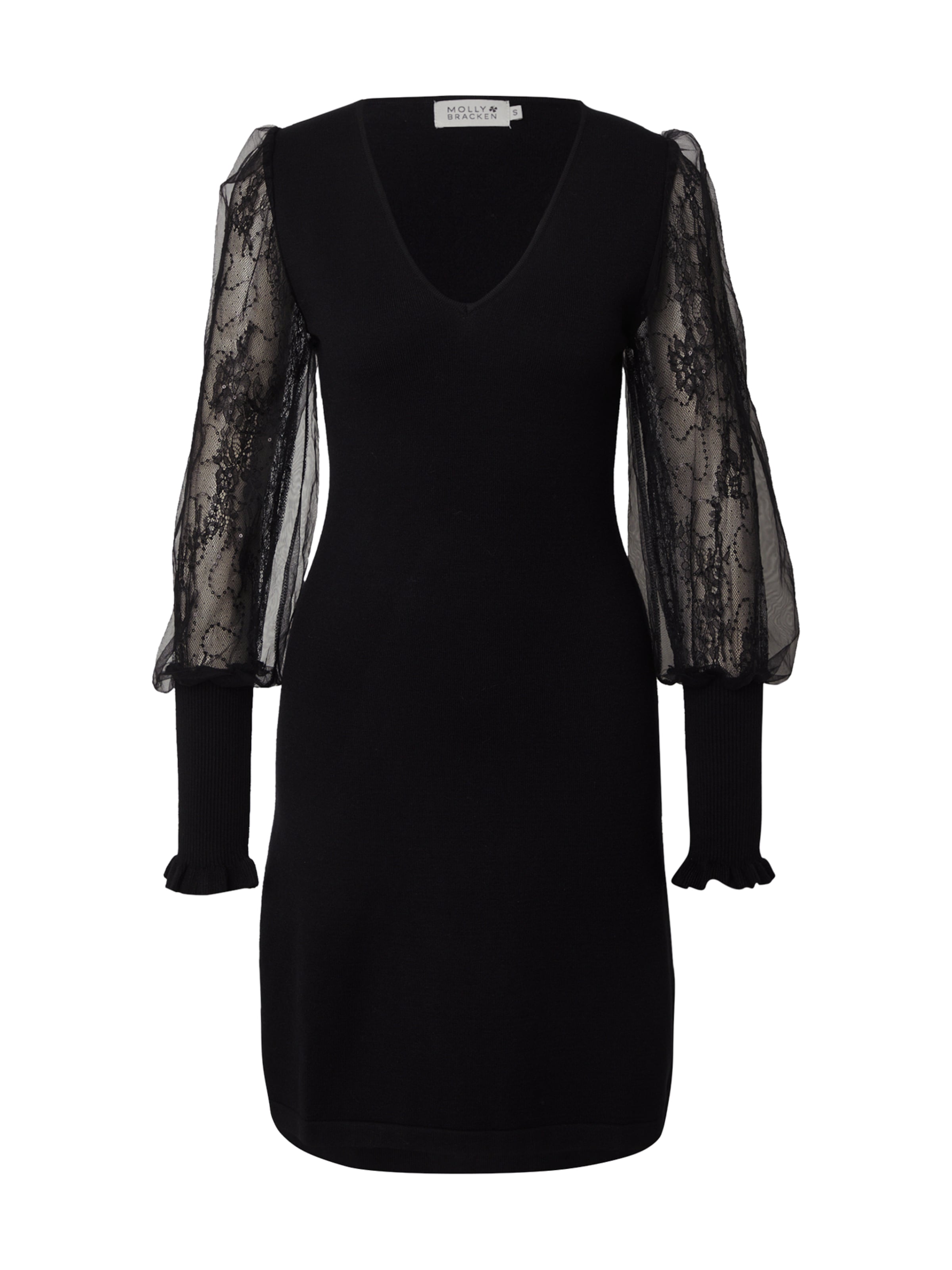 Molly BRACKEN Πλεκτό φόρεμα σε μαύρο: μπροστά