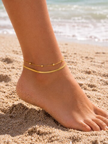 Pure Schmuck Fußschmuck 'Duo Charm'‌‌‌‌‌‌ in Gold: Vorderseite