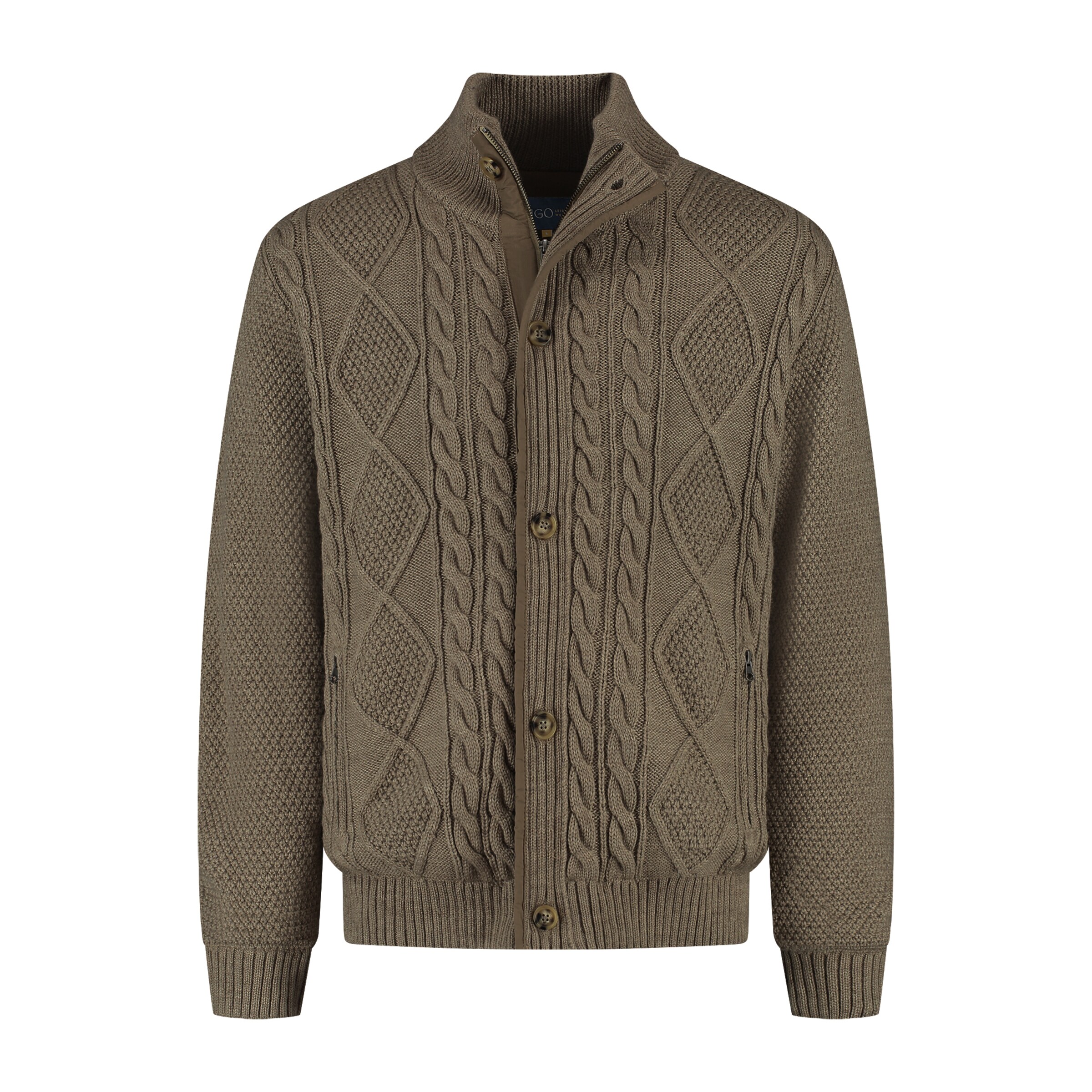 MGO Knit cardigan in Green: front