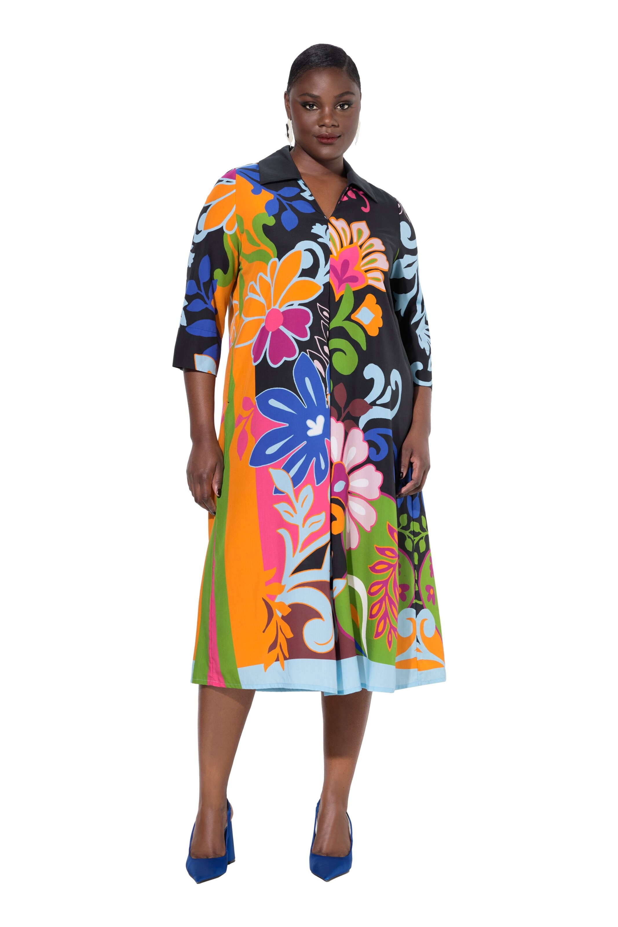 Ulla Popken Kleid in Schwarz: Vorderseite