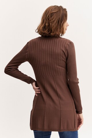 Fransa Knit Cardigan 'Ubasic' in Brown