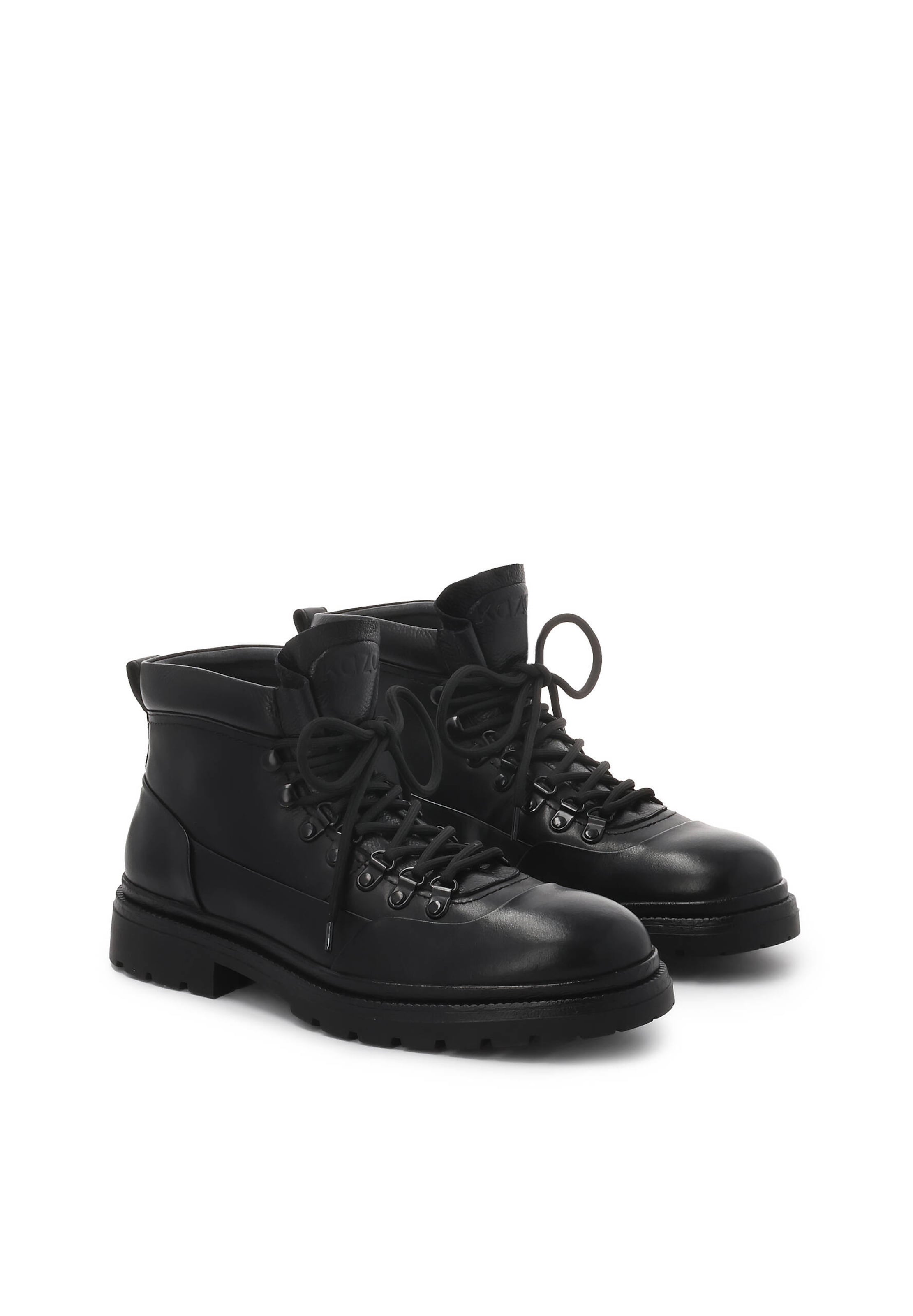 Kazar Fűzős csizma - fekete