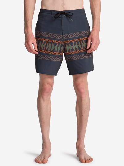 BILLABONG Swimming Trunks 'Spinner' in XXS in Chocolate / Anthracite / Jade / Dark orange, Item view