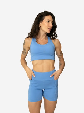Tempus Own - Slimfit Calças de desporto em azul: frente