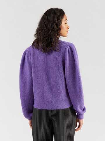 SOAKED IN LUXURY Knit Cardigan 'Tuesday' in Purple